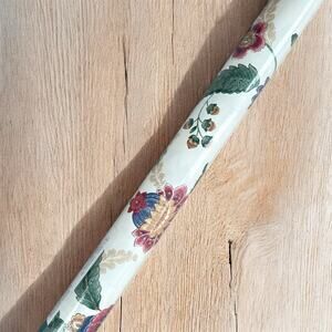Vtg VILLAGE Wallpaper 1 Roll Green Floral Leaves Cottagecore 56 Sq Ft Washable